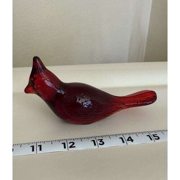 Fenton Cranberry  Bird Figure, Vintage Fenton Bird, Fenton Bird - Picture 3 of 5